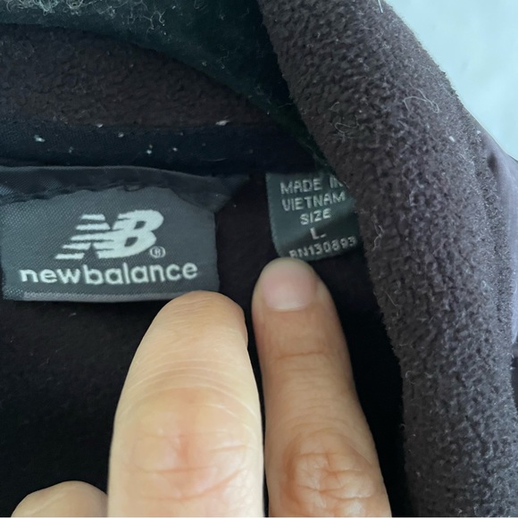 New Balance Black Fleece Full Zip Men’s Jacket Size L - Picture 6 of 9